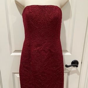 Stunning beaded strapless mini cocktail dress